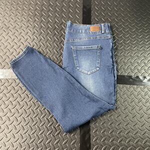 Tahari Jeans Womens 20W Blue Stretch Denim Skinny Mid Rise Five Pocket